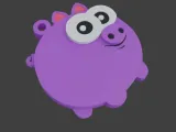 Cute Pig Keychain (Flat & NFC Compatible Versions)-1