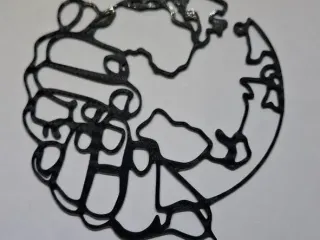 stencil del mundo sujeto con unas manos