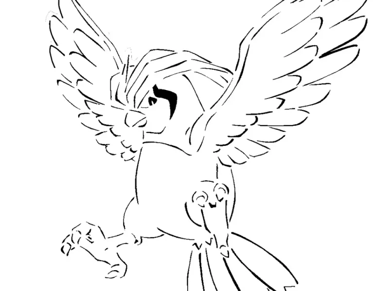 017 Pidgeotto stencil +2D