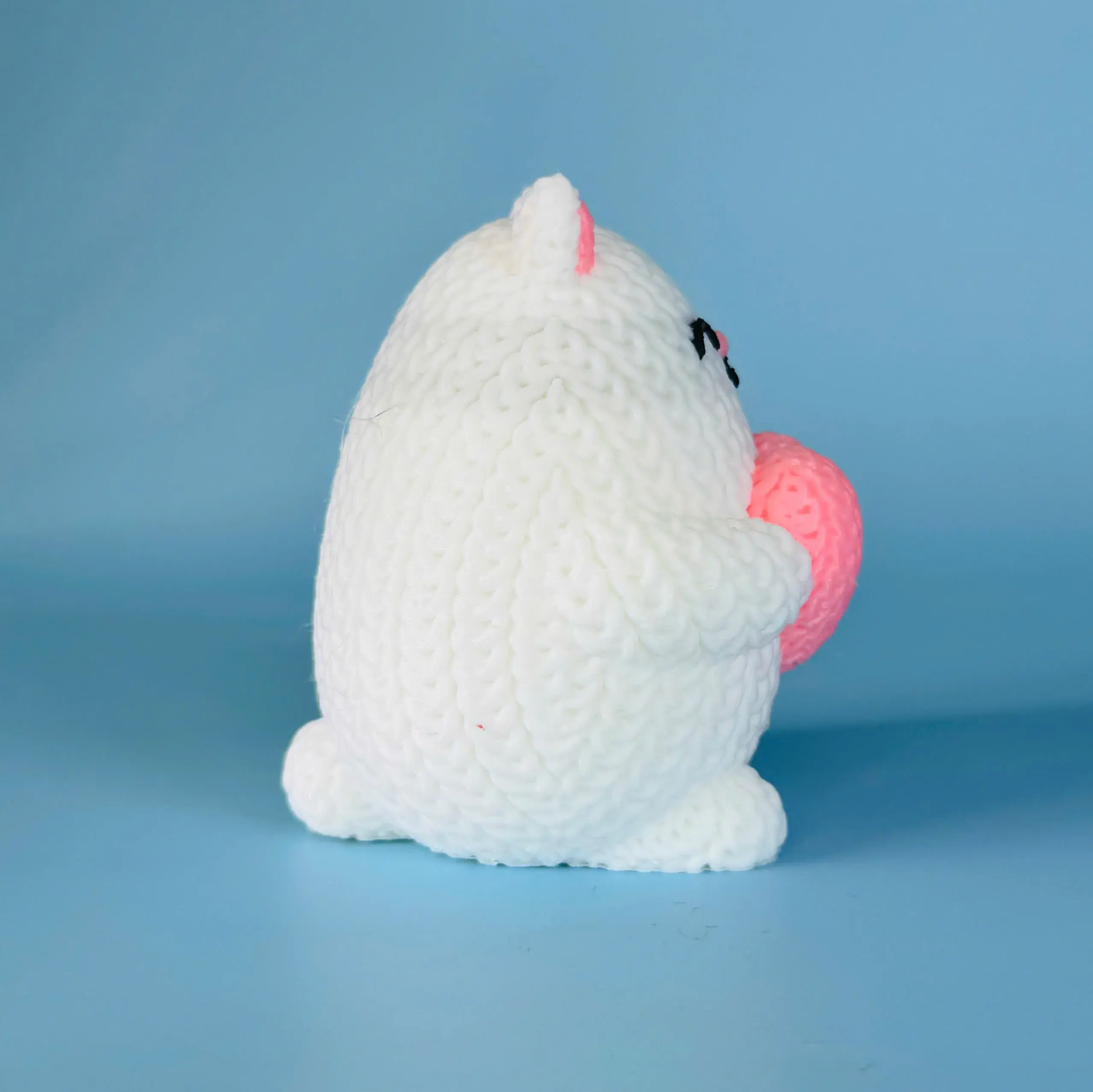 Valentine Cat Crochet - Knitted - Multicolor 3D Printing