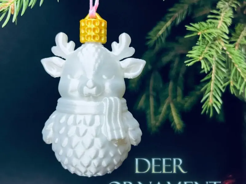 Enfeite de cervo para árvore de Natal - coleção 2025