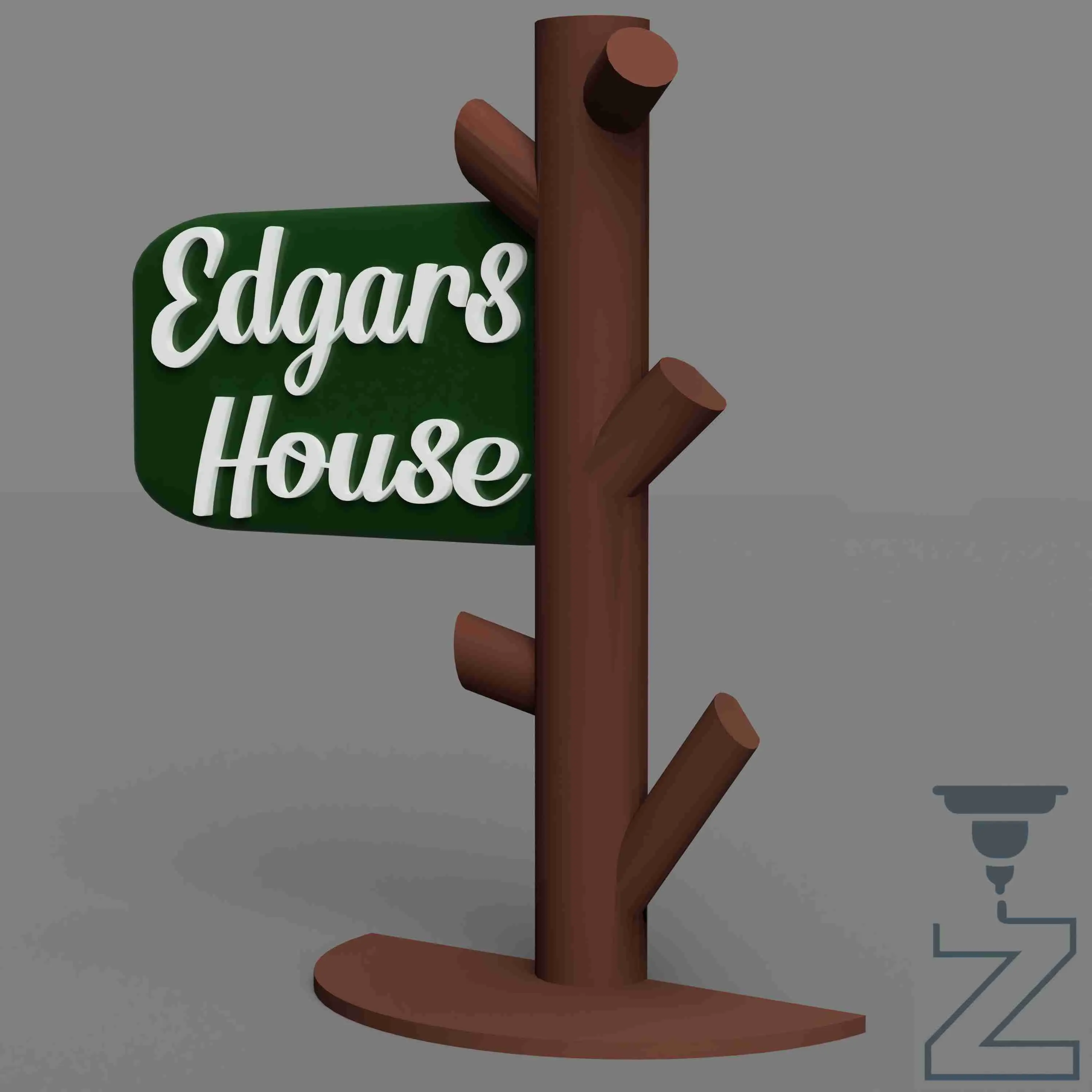 Cartel con nombre para colgar en árbol - Vivarium/Terrario/Acuario, etc