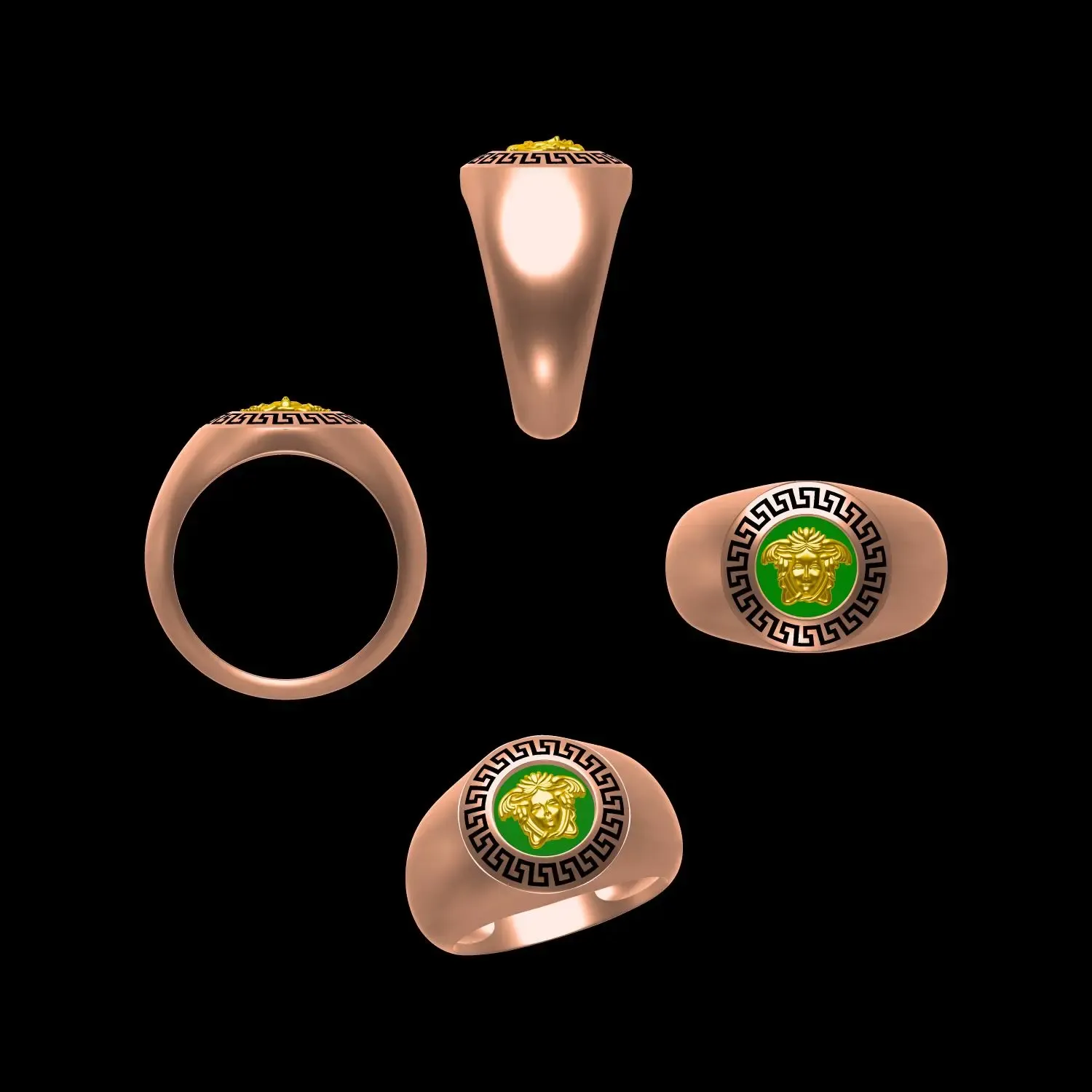 Versace Gold Medusa Medallion Ring