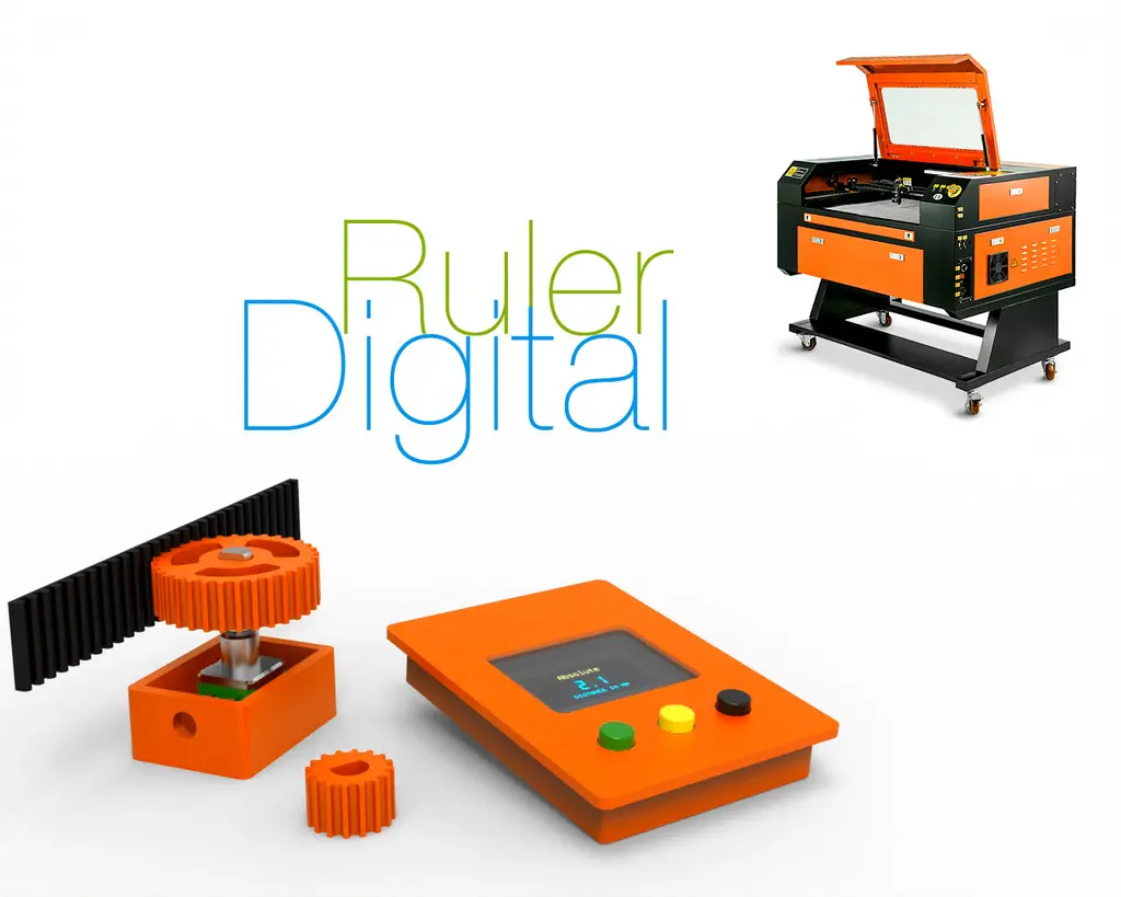 Digitales Lineal für CO2-Laser und andere Maschinen