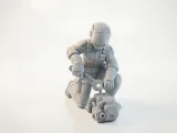 Lady Mechanic Figurine Female Worker 3D Printable-3