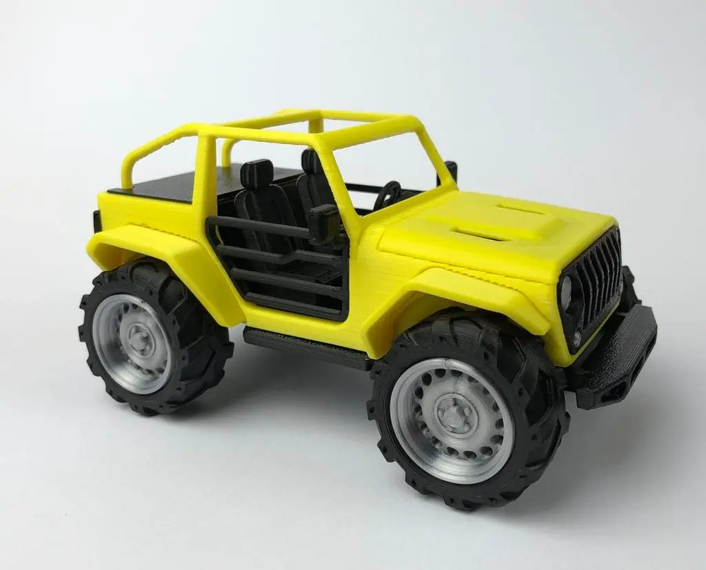 2-door JEEP w removable HARDTOP - Fully printable