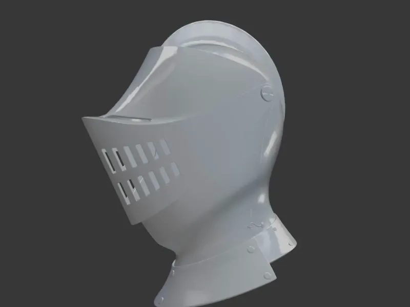 Medieval Knight Helmet – Classic Armor 3D Print Model