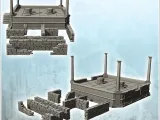 Modular wall set with ruined altar with columns (2) - miniat-3