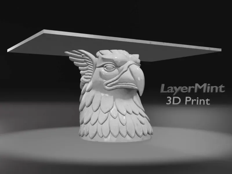 Eagle Head Laptop Stand  Mythical Bird Themed 3D Print Model