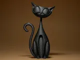Statuetta di gatto divertente-1