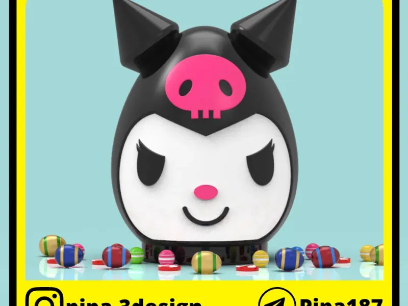 Kuromi piggy bank or easter egg