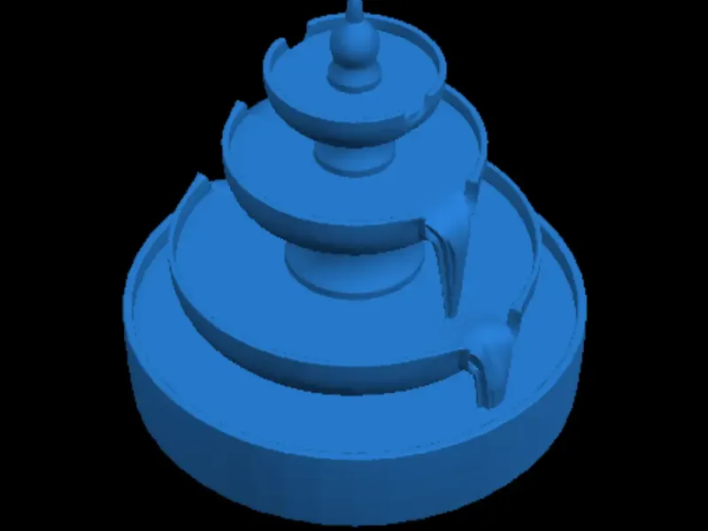 Marble style fountain model