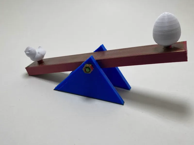 Easter Themed See saw. Including Egg, Chick, and Bunny