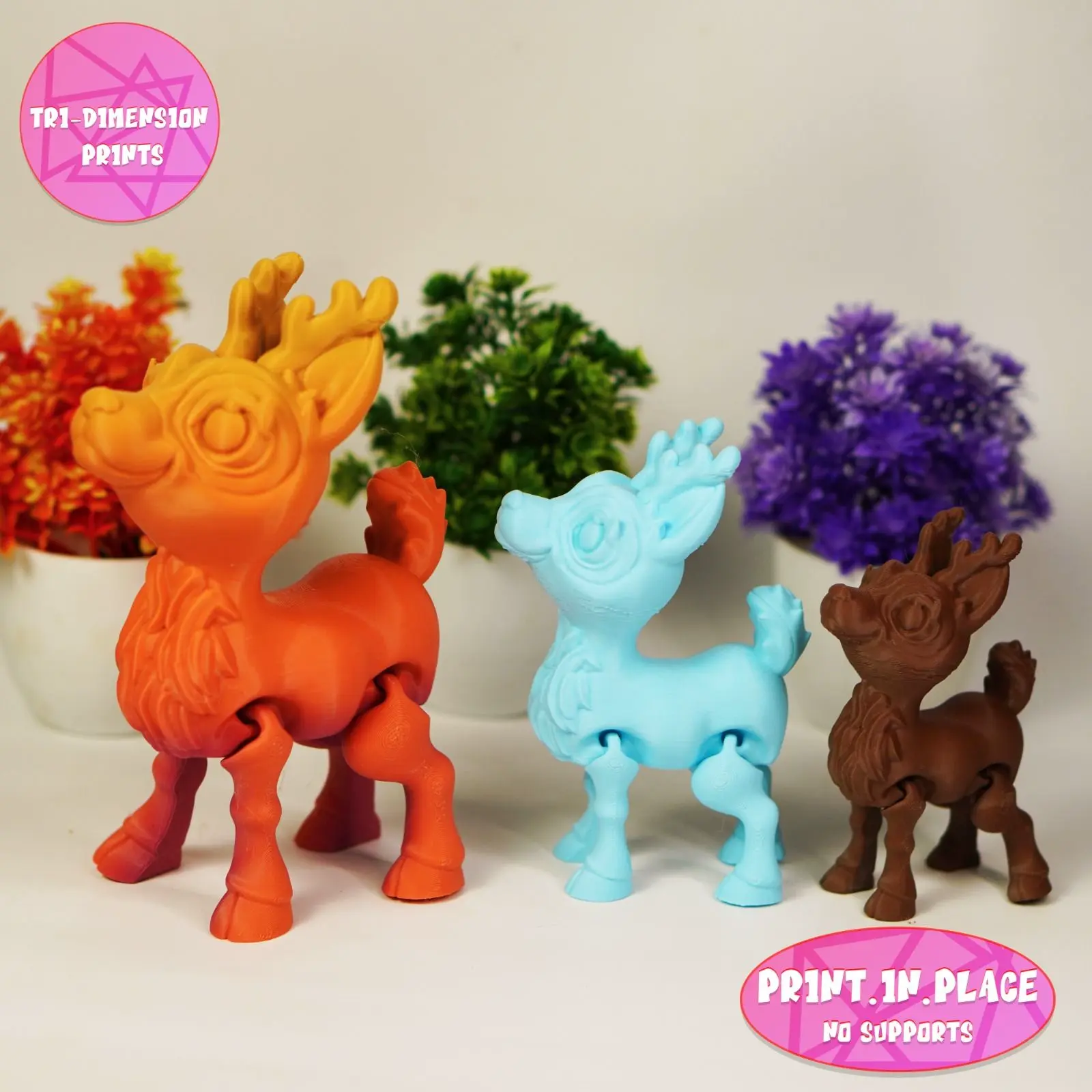 PRINT-IN-PLACE CUTE FLEXI REINDEER