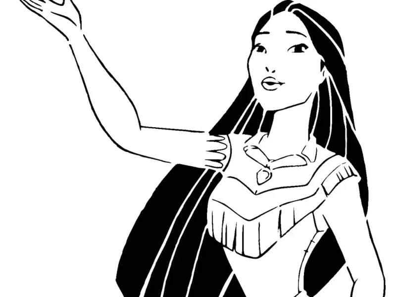 Pocahontas stencil