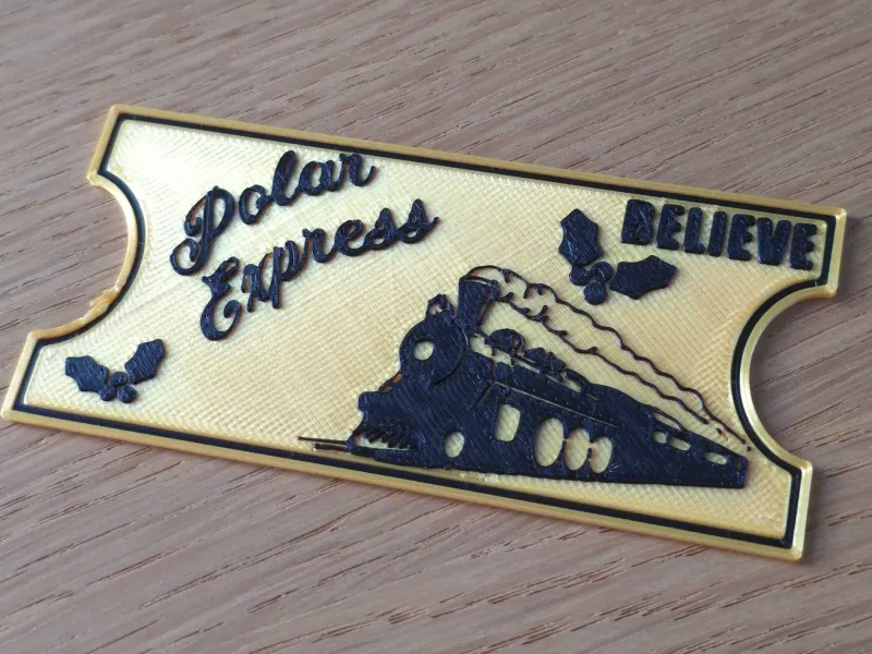 Polar Express Goldenes Ticket Weihnachten XMas