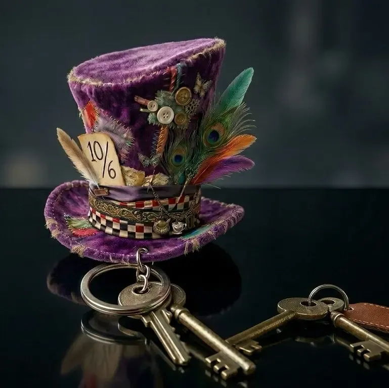 Llavero sombrero loco
