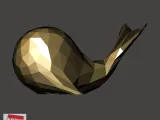 Low-Poly 3D Model - whale 低面數-鯨魚-2