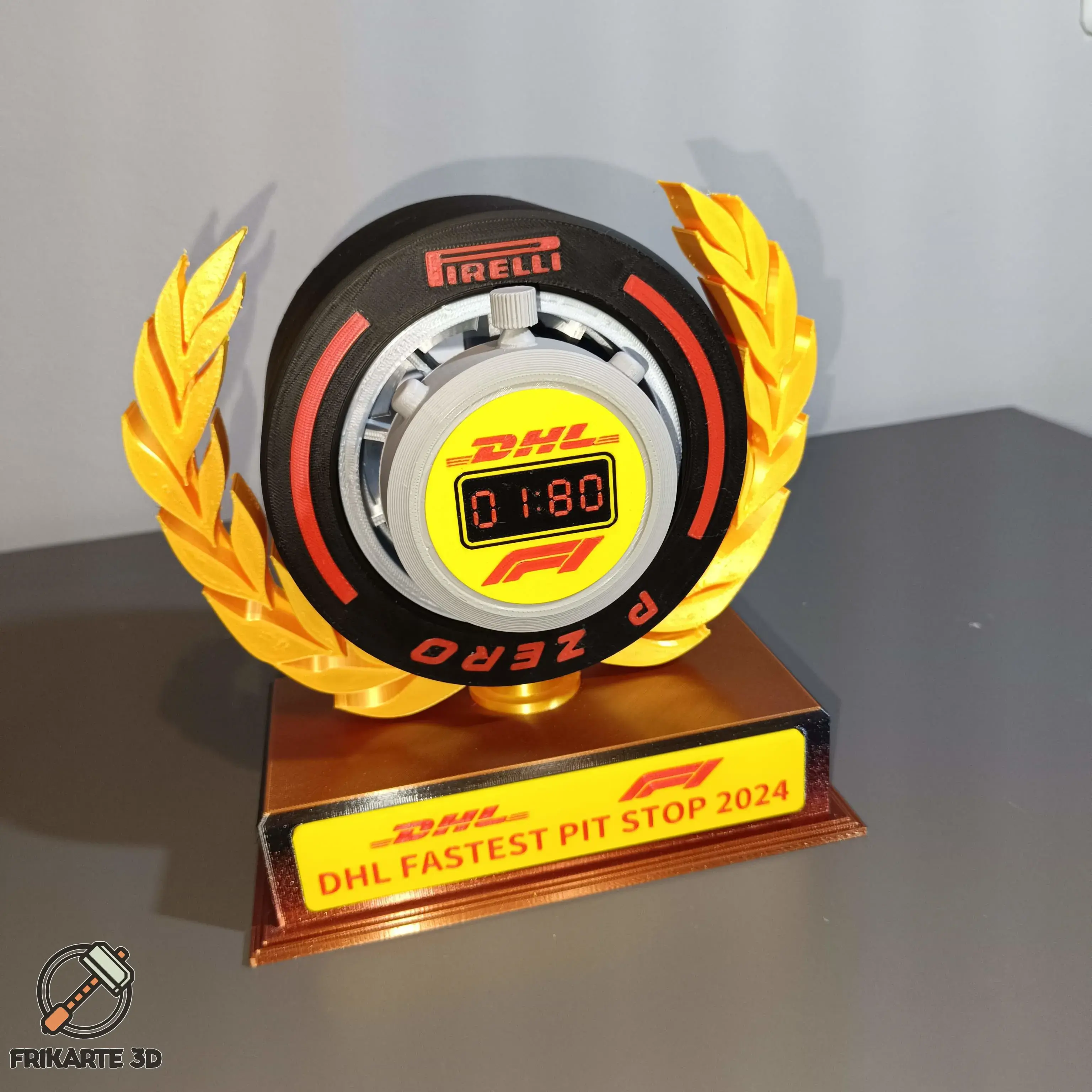 DHL Fastest Pit Stop Trophy - F1 Inspired 3D Printable Award