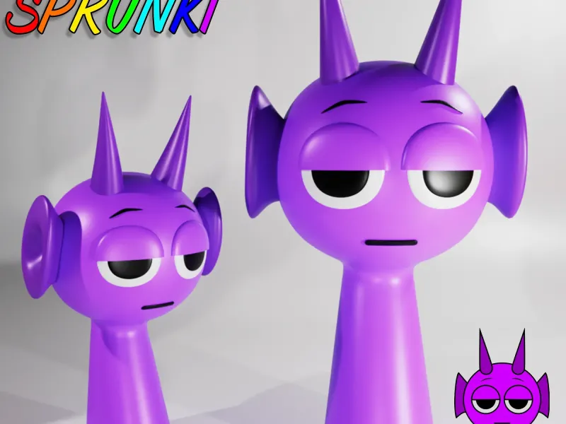 DURPLE SPRUNKI INCREDIBOX PURPLE | Sprunki 3D Model STL Art