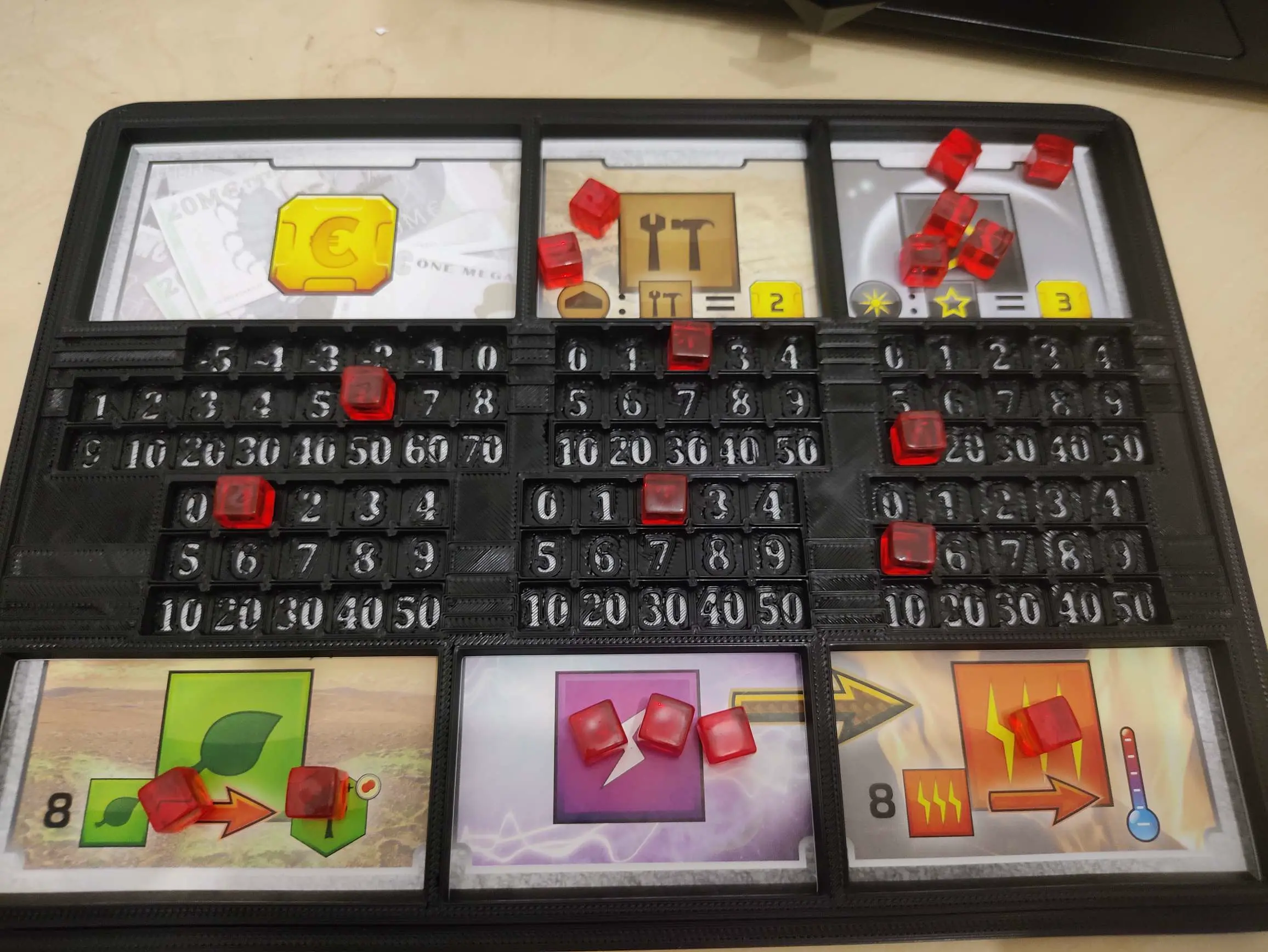 Terraforming Mars Player ressource tracker tray and overlay