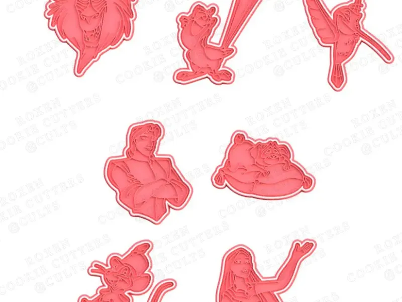 Misc disney cartoon characters cookie cutter set of 7