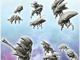 Set of seven alien creatures on legs (33) - miniatures figur-2