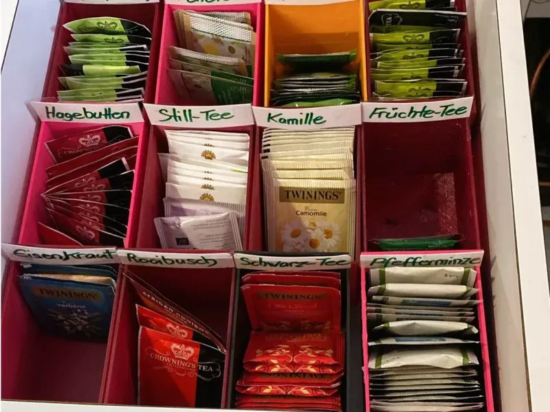 Teabag organizer