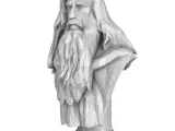 Fantasy Wizard Bust – Low Poly Sculpture STL-1