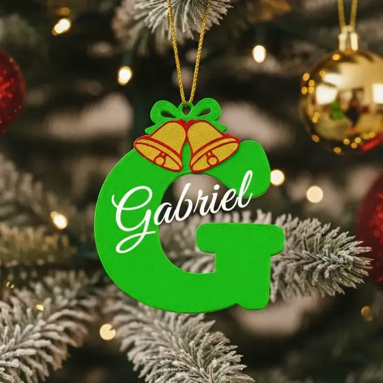 christmas ornament letter G