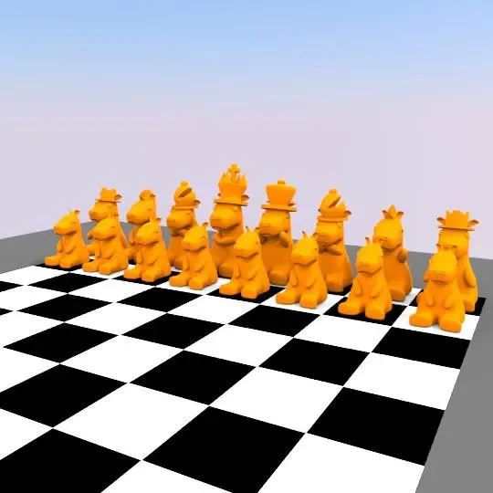 Cute Capybara Chess