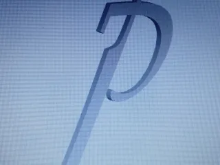 letra P fuente Vivaldi minúscula.