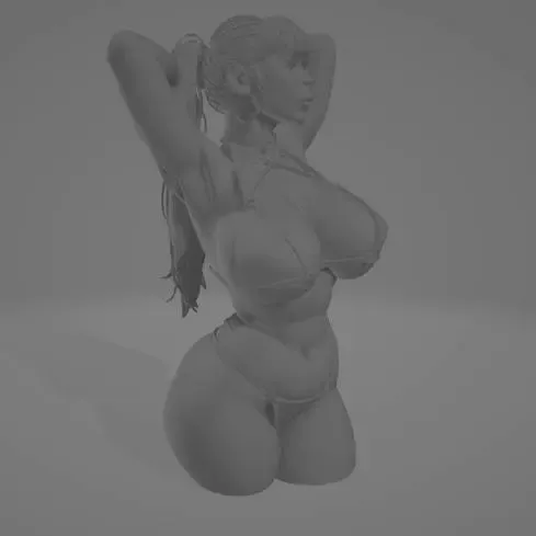 Sexy Busty Bikini Woman Statue