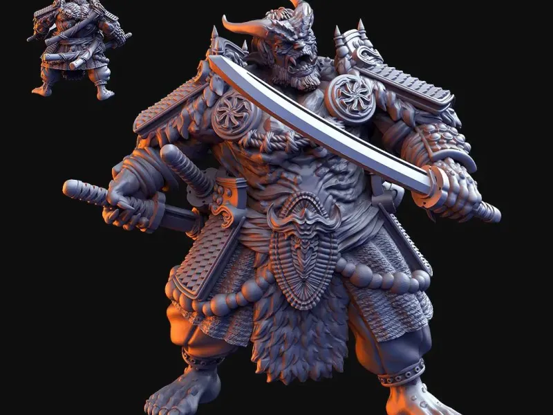 Japanese Chaos Oni Samurai