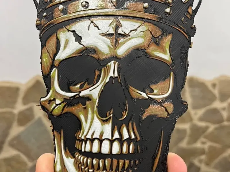 Hueforge Skull King Wall Art