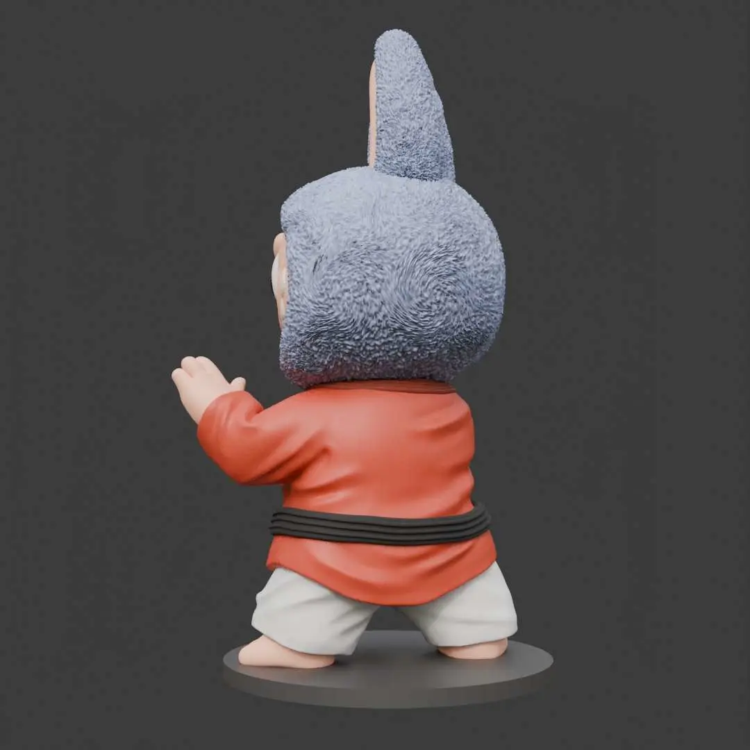 Labubu Martial Artist Fan Art Statue