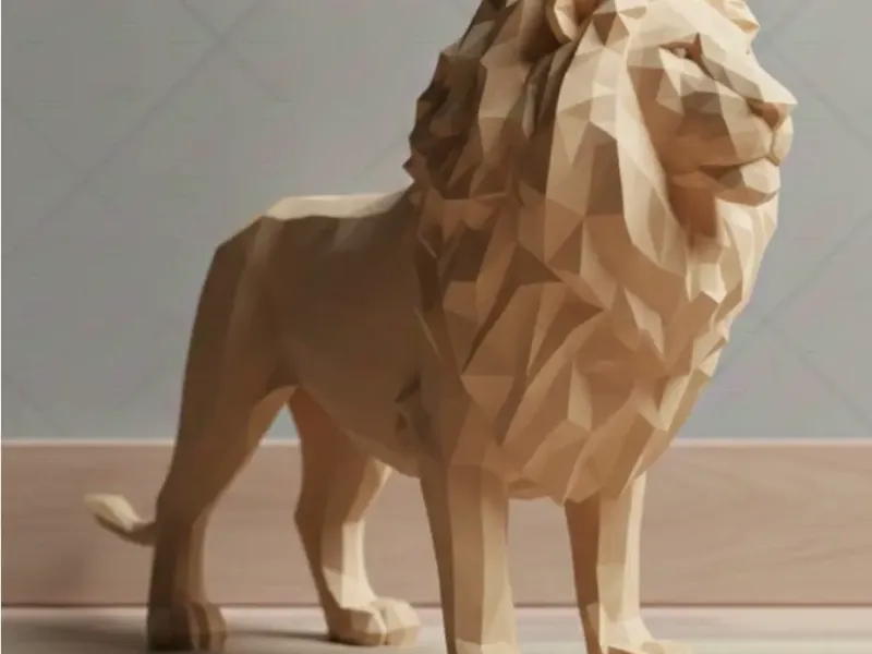 Leão - low poly