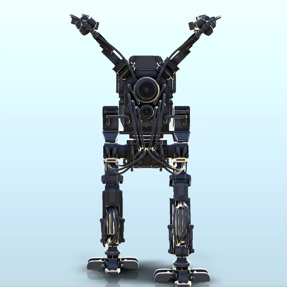 Exoskeleton with double-guns (10) - sci-fi science fiction f