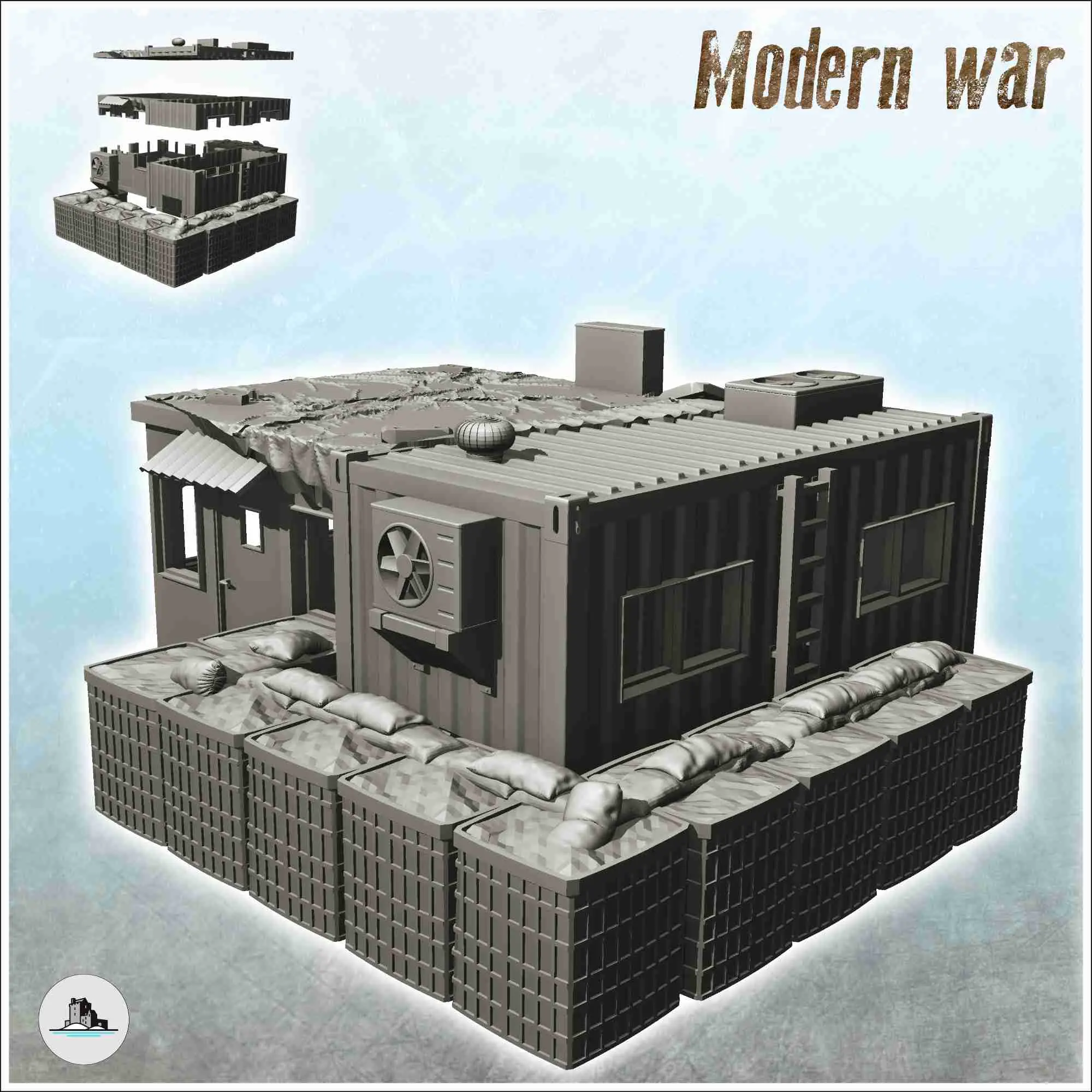 Modern fortified base pack No. 1 - szenerie miniaturen ww3