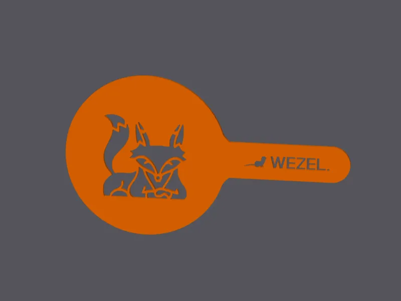 Fox - Coffee/Food Stencil