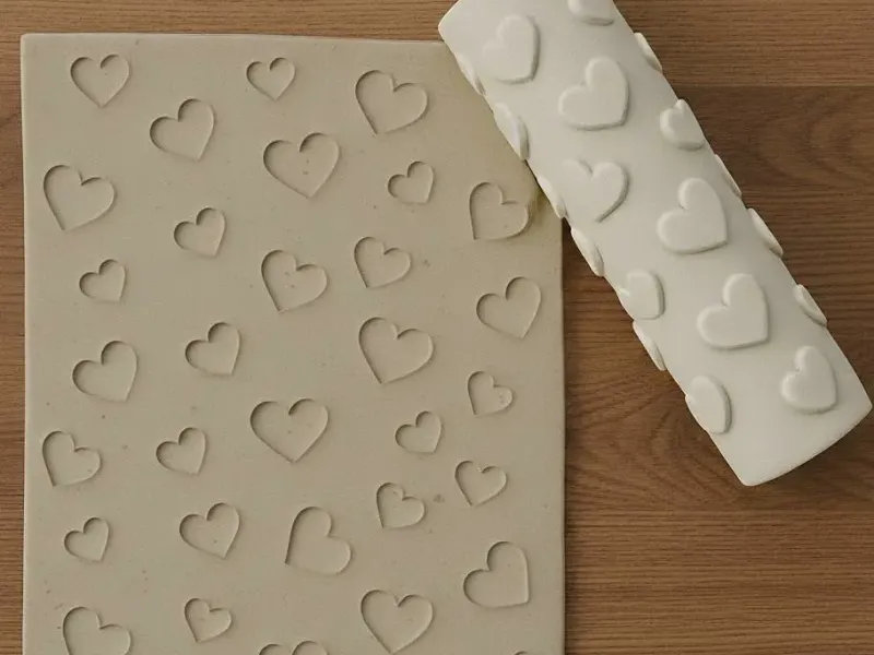 Heart shape pattern roller