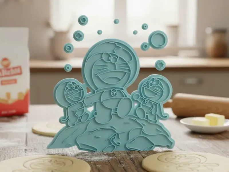 doraemon on the moon cookie cutter