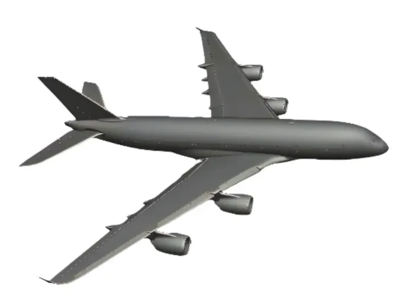 Commercial Passenger Airplane 3D Model