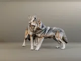 Embracing Wolf Couple Figurine 3D Model-3