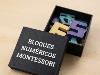 Caja de Almacenamiento para Bloques Numéricos Montessori
