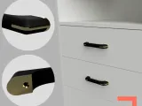 Set of 6 Furniture Handles (hole spacing for screws 96mm)-2
