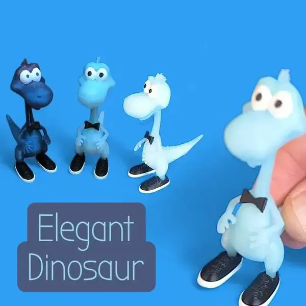 Elegant Dinosaur - Cute Dino with sneakers and bow tie