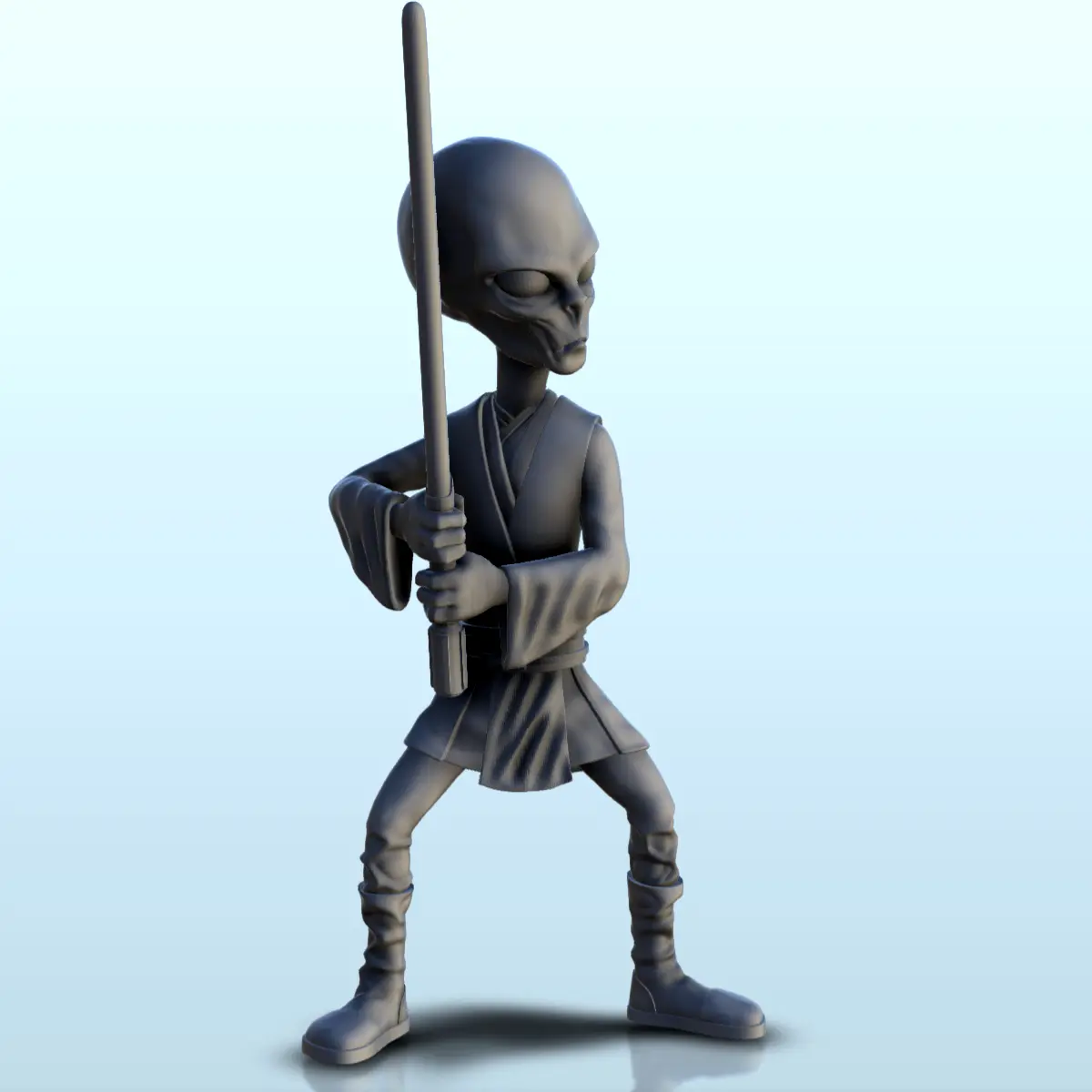 Alien master en posición con espada (7) (+ pre-supported ver
