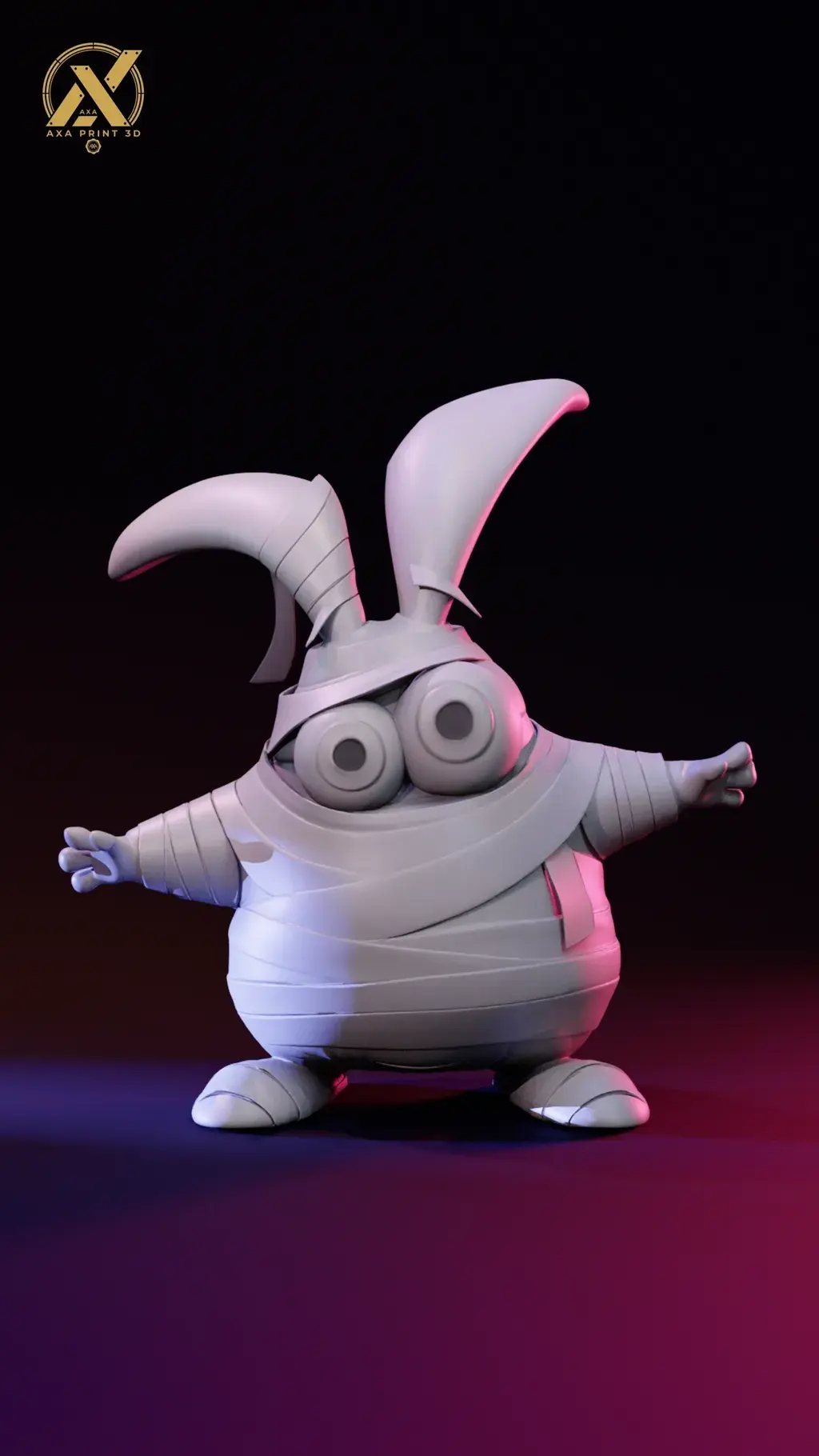 Mummified Bunny Miniature - Cute Undead Character