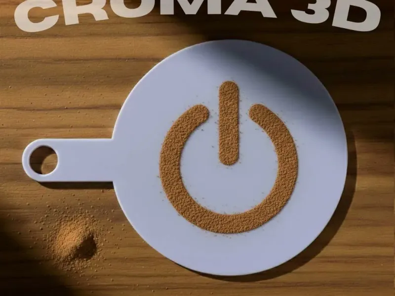 Power button stencil - Coffee